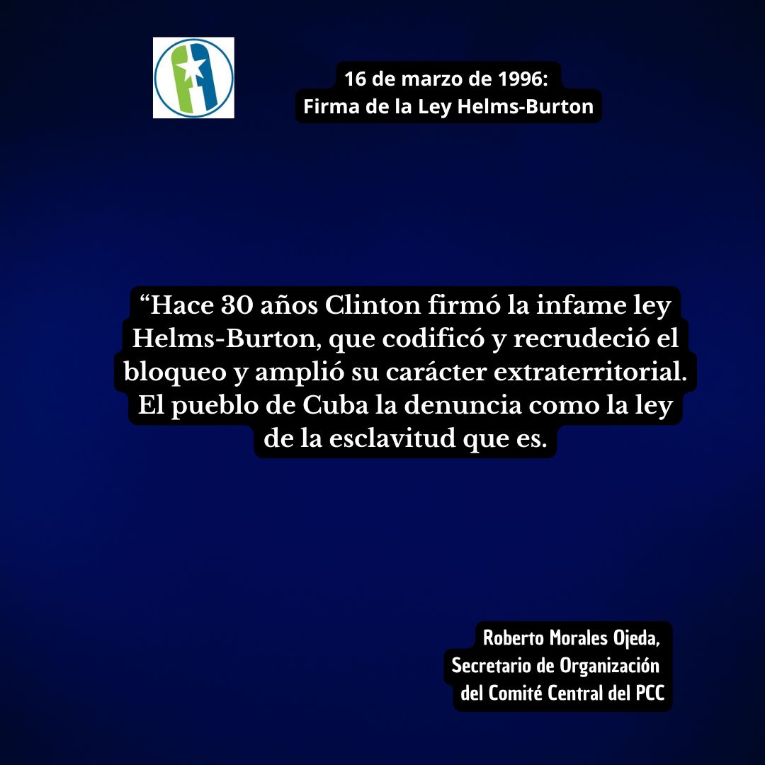 Roberto Morales Ojeda sobre Ley Helms-Burton