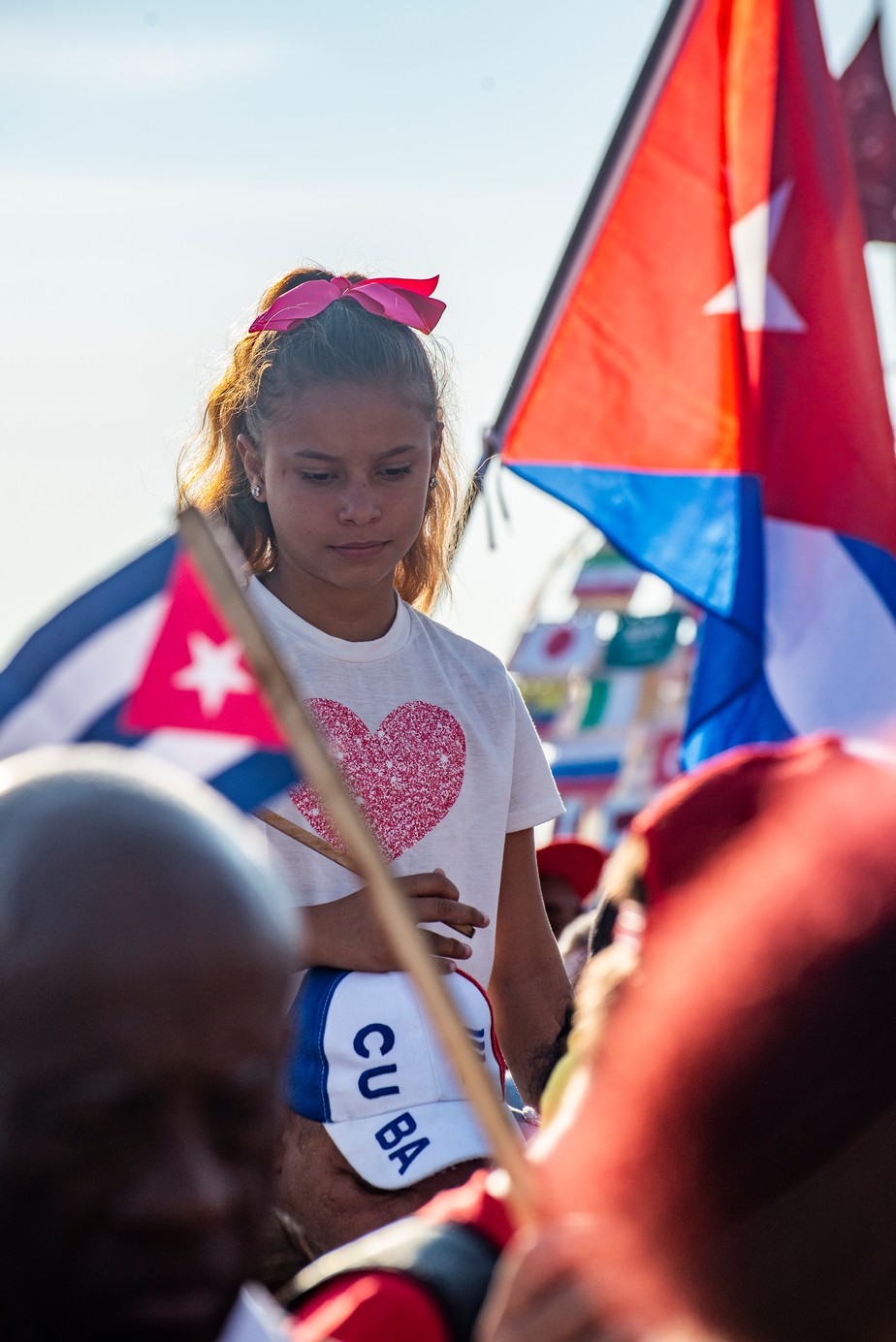 Desfile por el primero de mayo en La Habana